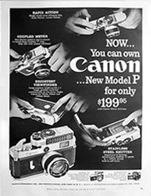 Canon P advertisement