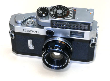 Canon P with lightmeter